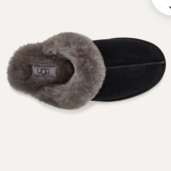 UGG Black Gray Scuffette II Slippers Sz 8 - Picture 12 of 13